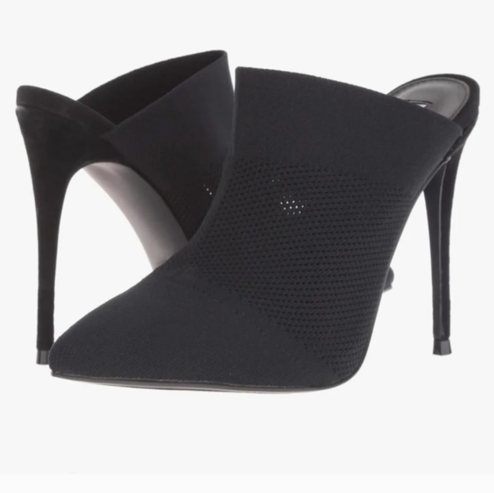 Steve Madden | Black Mesh Mule Stilettos